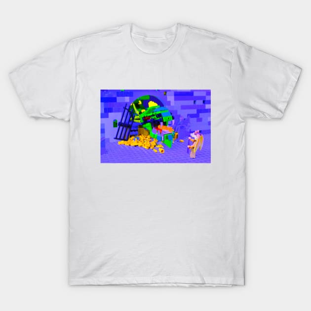 Fire Breathing Dragon - Minifigure - Neon T-Shirt by DIYitCREATEit